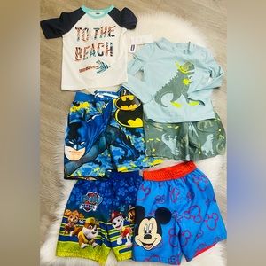 Kids swimming trunk bundle all size 4T